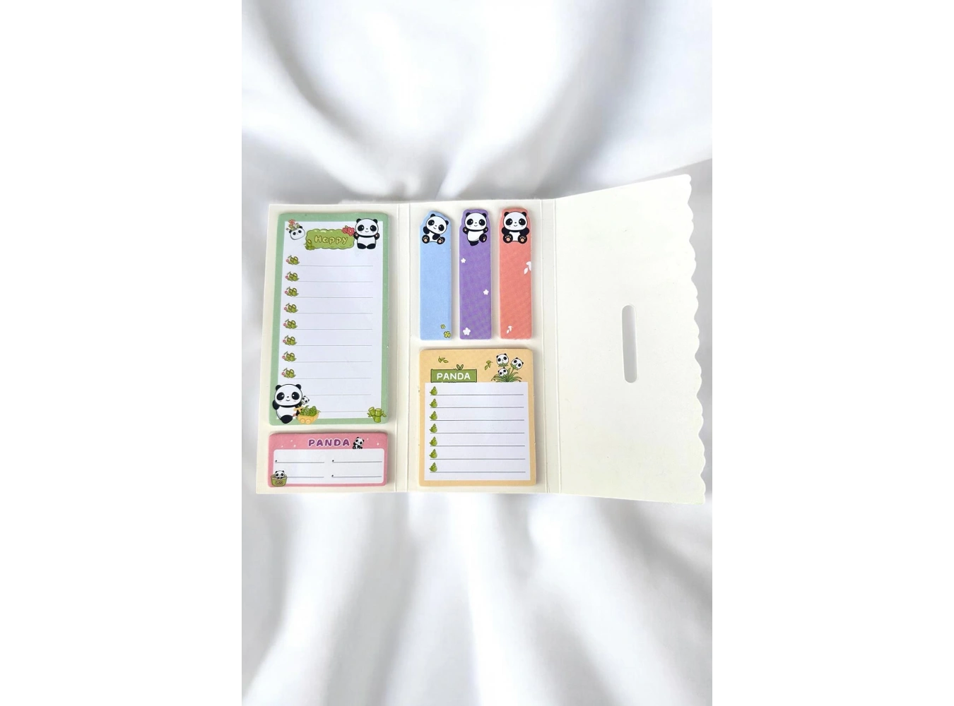 Mavi Renk Panda Figürlü Yapışkanlı Not Kağıdı