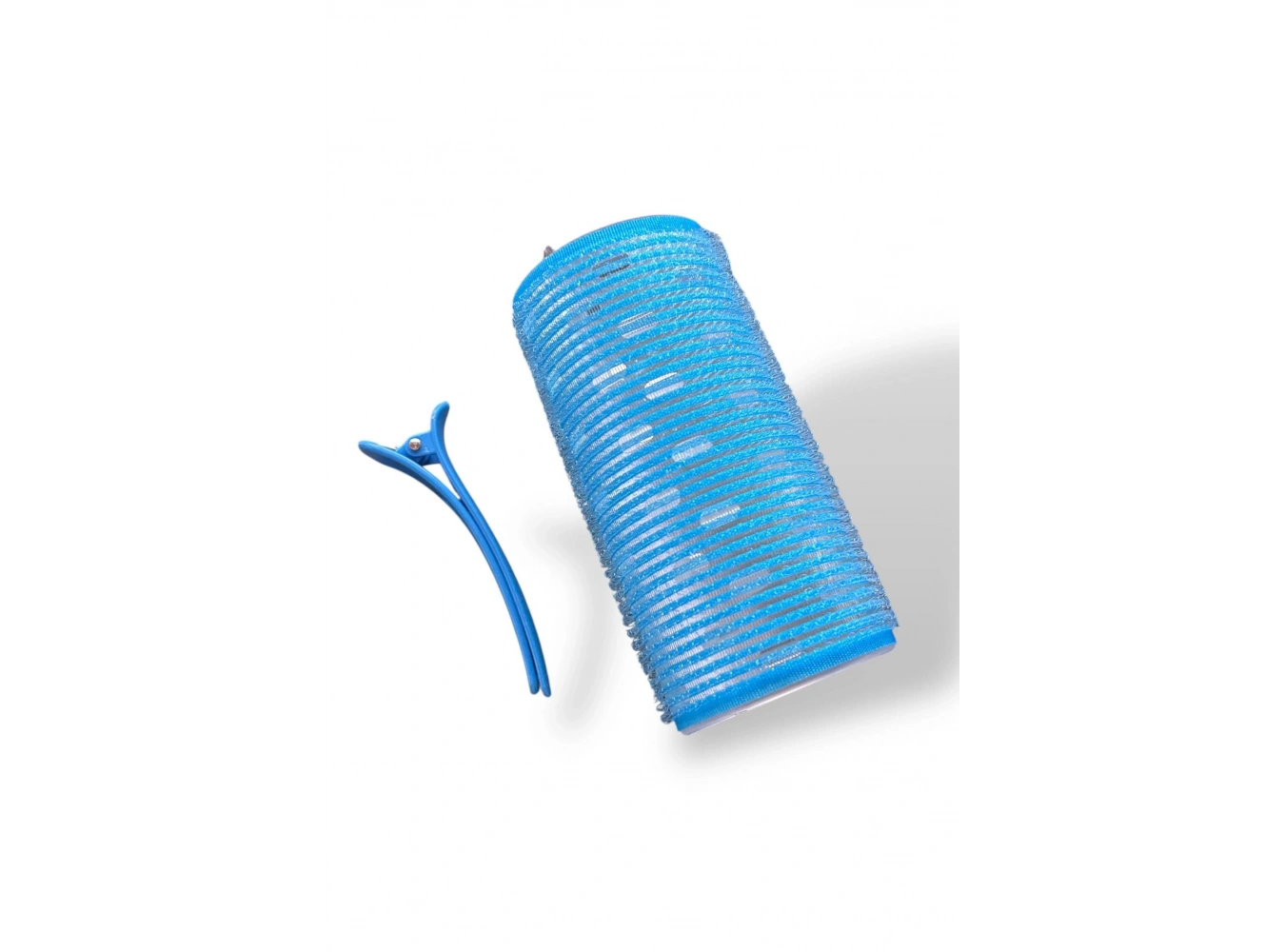 Mavi Renk Pens Ve Cırtlı/ Yapışkanlı Saç Bigudisi /Orta Boy