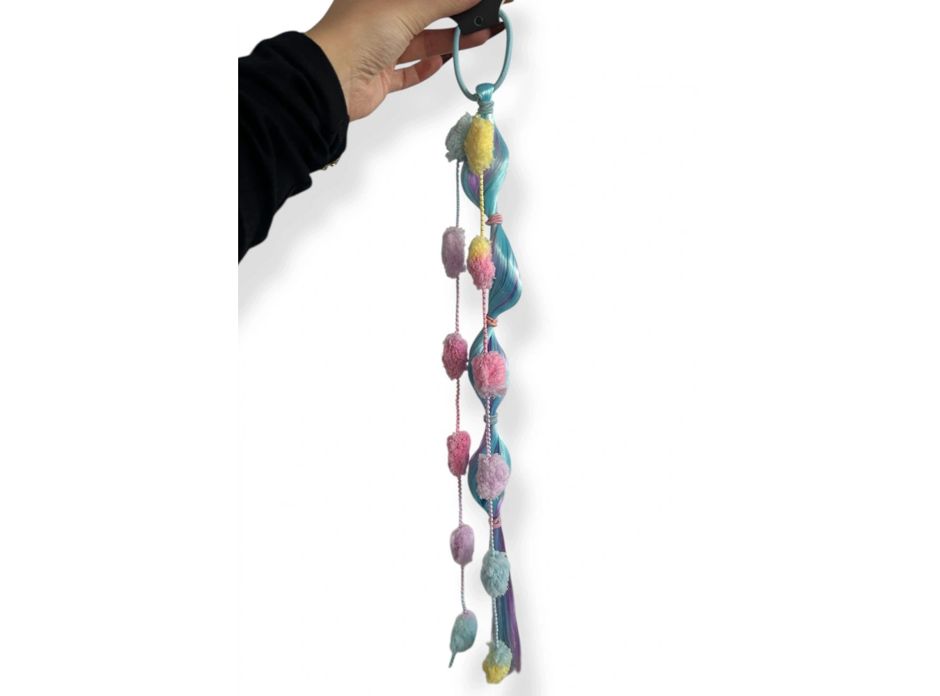 Mavi Renk Saç Detaylı Lastik Toka