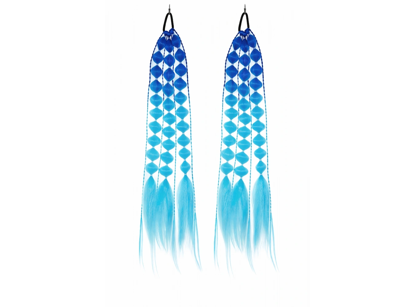 Mavi Renk Saç Detaylı Lastik Toka