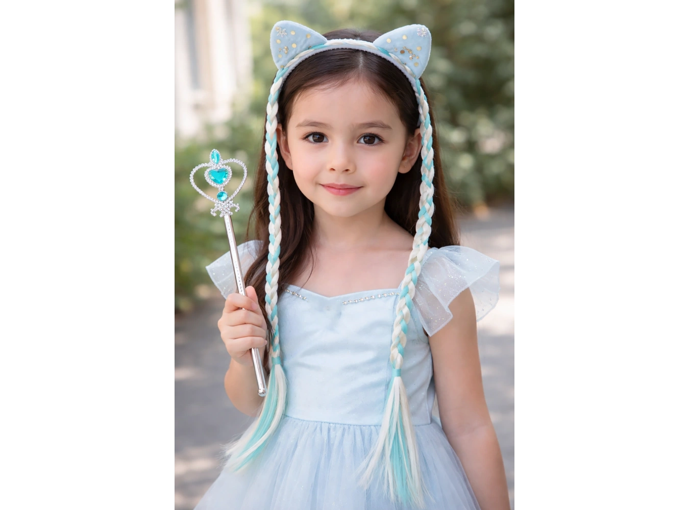 Mavi Renk Taç/Asa Set