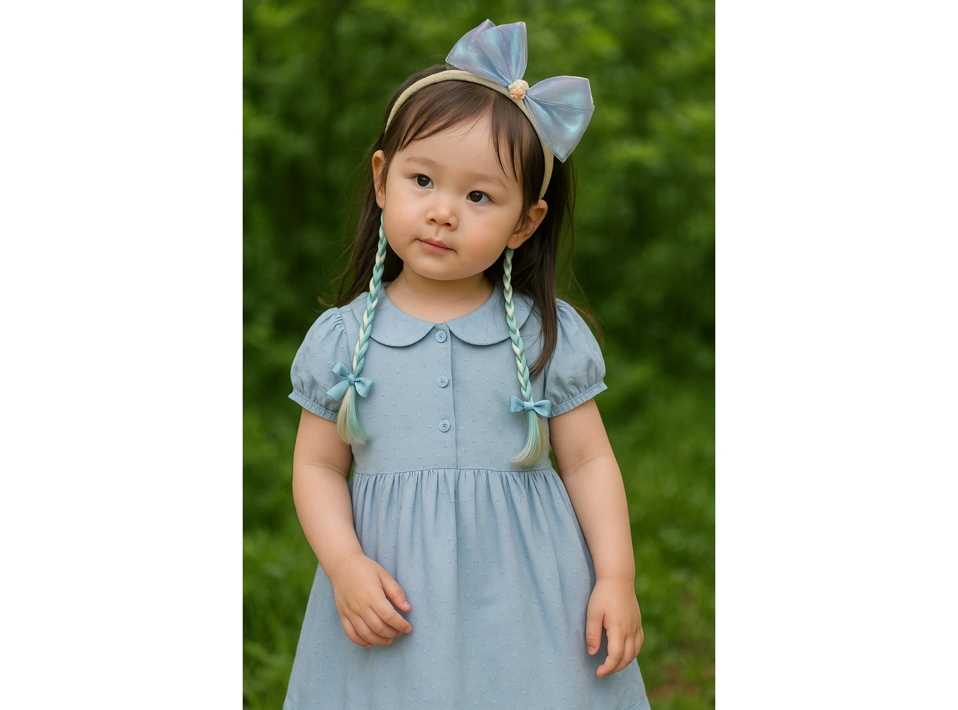 Mavi Renk Tavşan Figürlü Saç Detaylı Taç