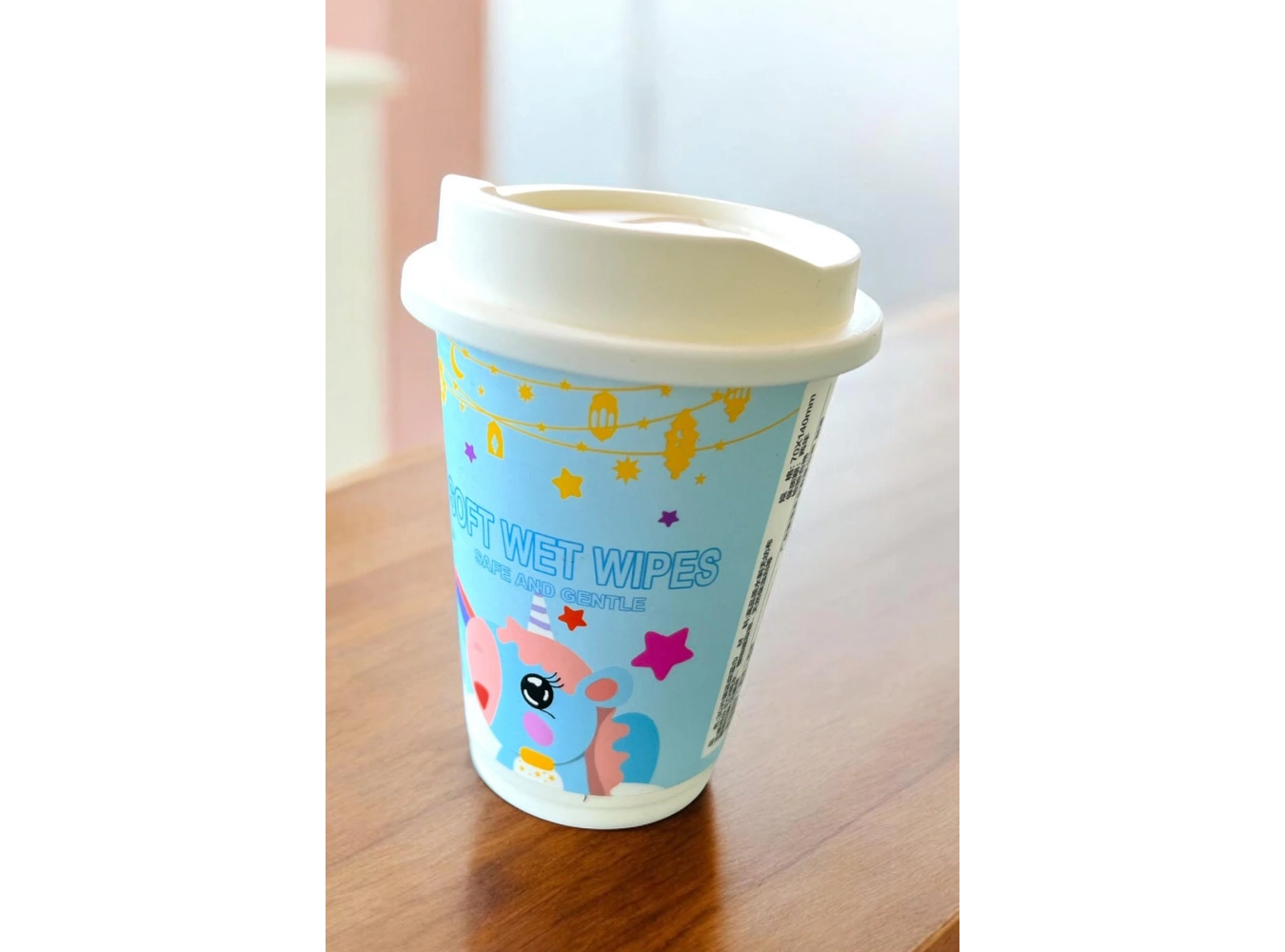 Mavi Renk Unicorn Figürlü Anahtarlık Detaylı Kutulu Islak Mendil