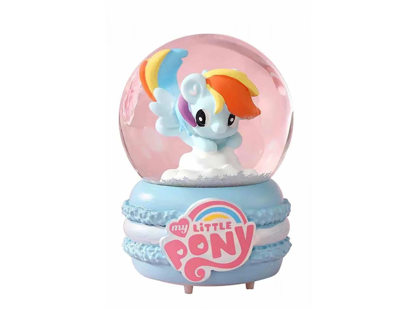 Mavi Renk Unicorn Figürlü Küçük Boy Işıklı Kar Küresi