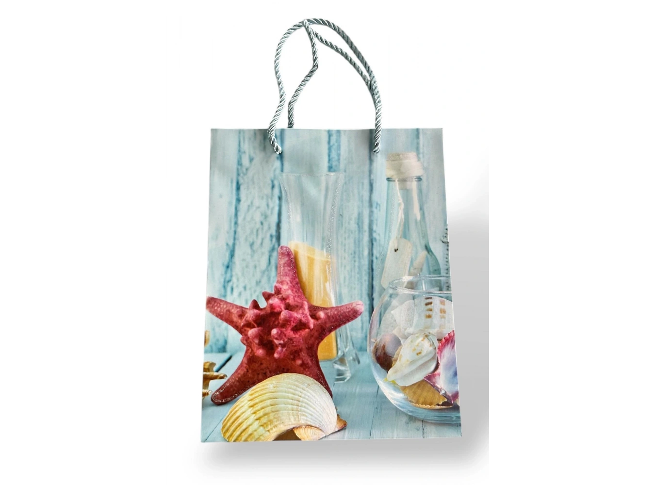 Mavi Renk Yıldız Figürlü Karton Çanta