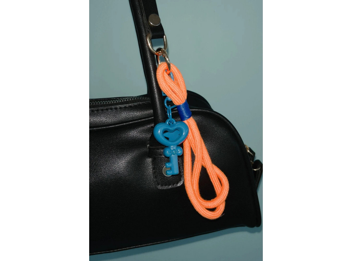 Mavi Ve Turuncu Renk Çanta Charm/ Anahtarlık