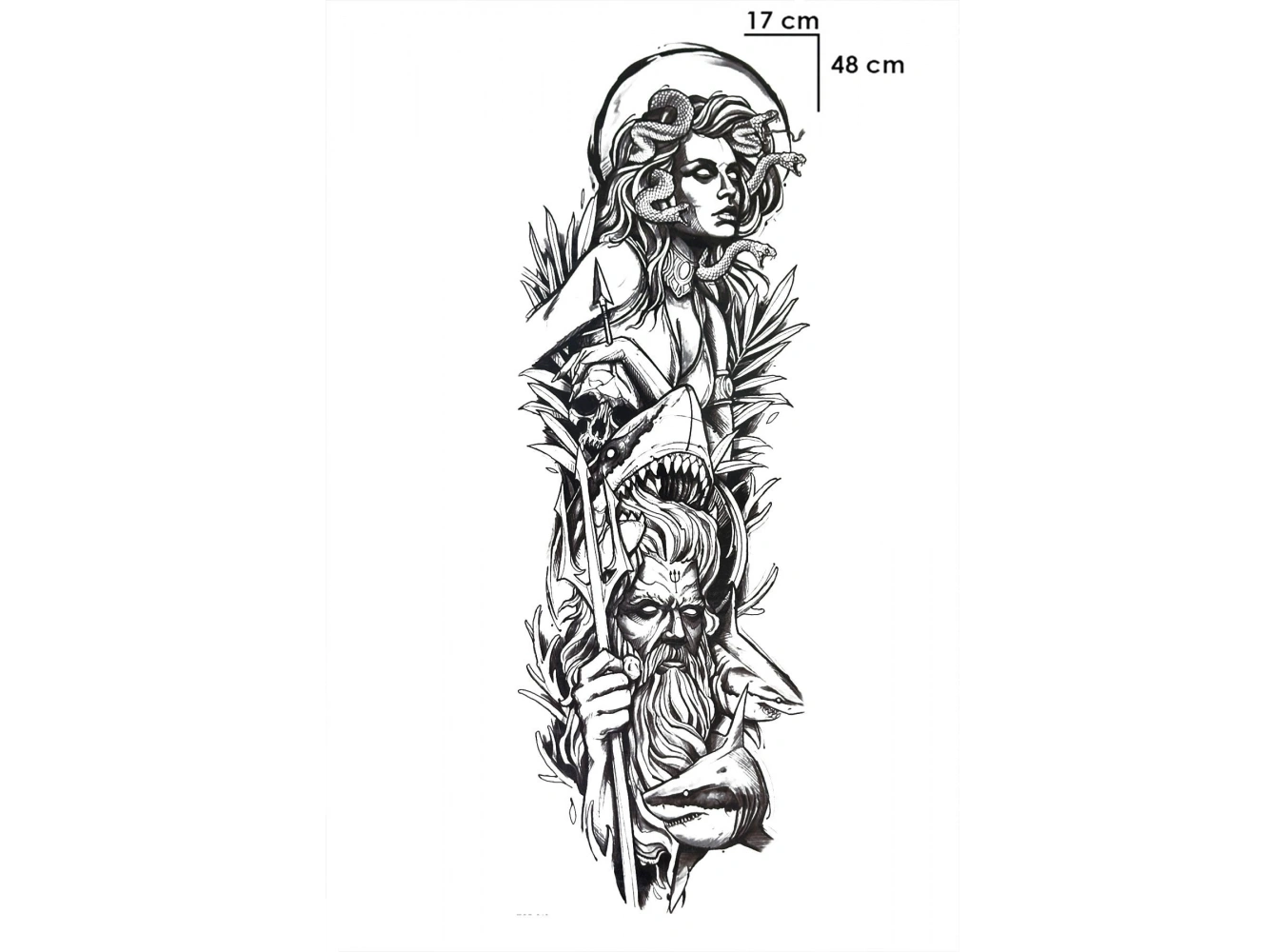 Medusa Kol Geçici Dövme Tattoo