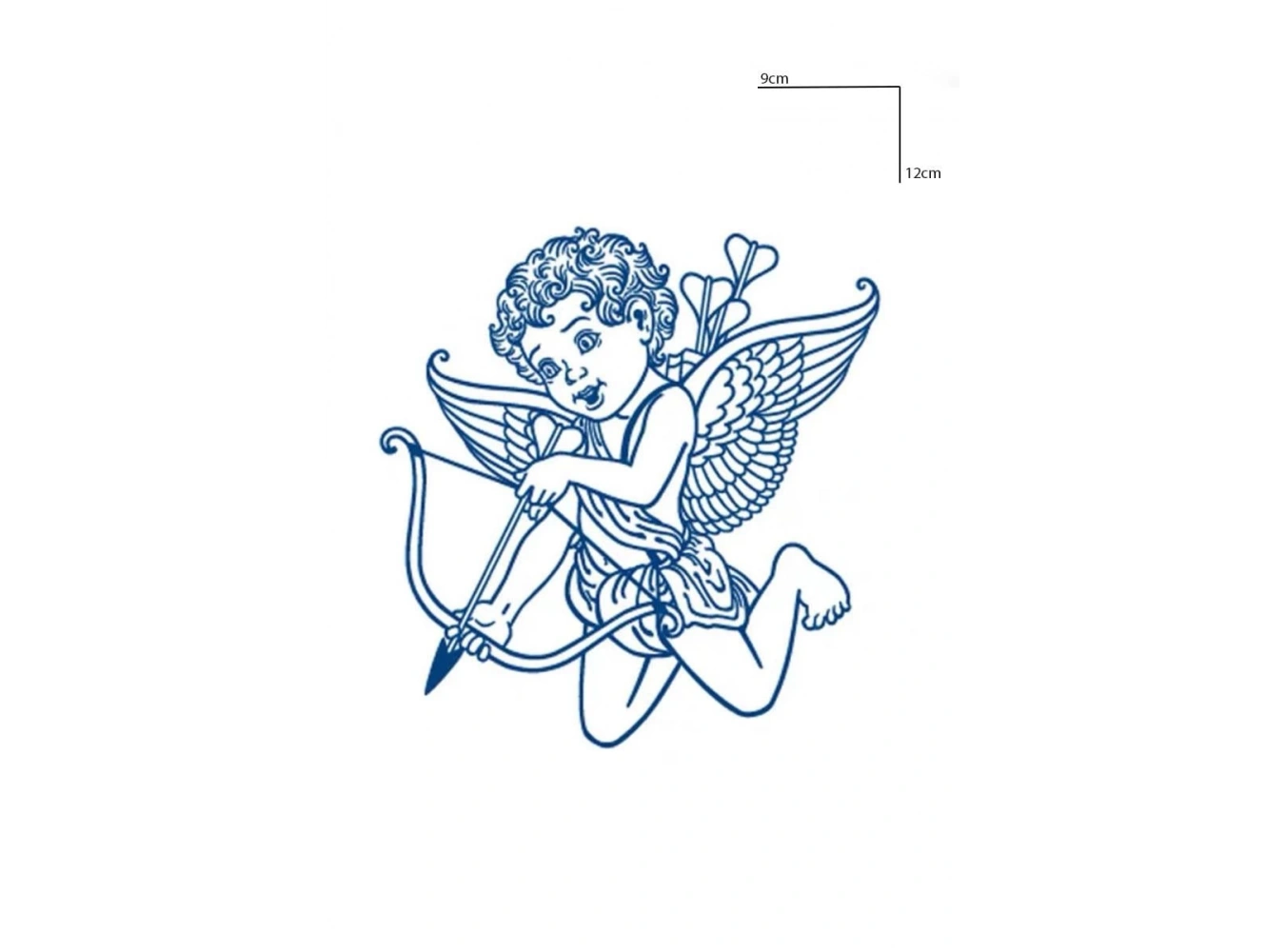 Melek Figürlü 12 Saat Sonra Kararan Geçici Dövme Tattoo