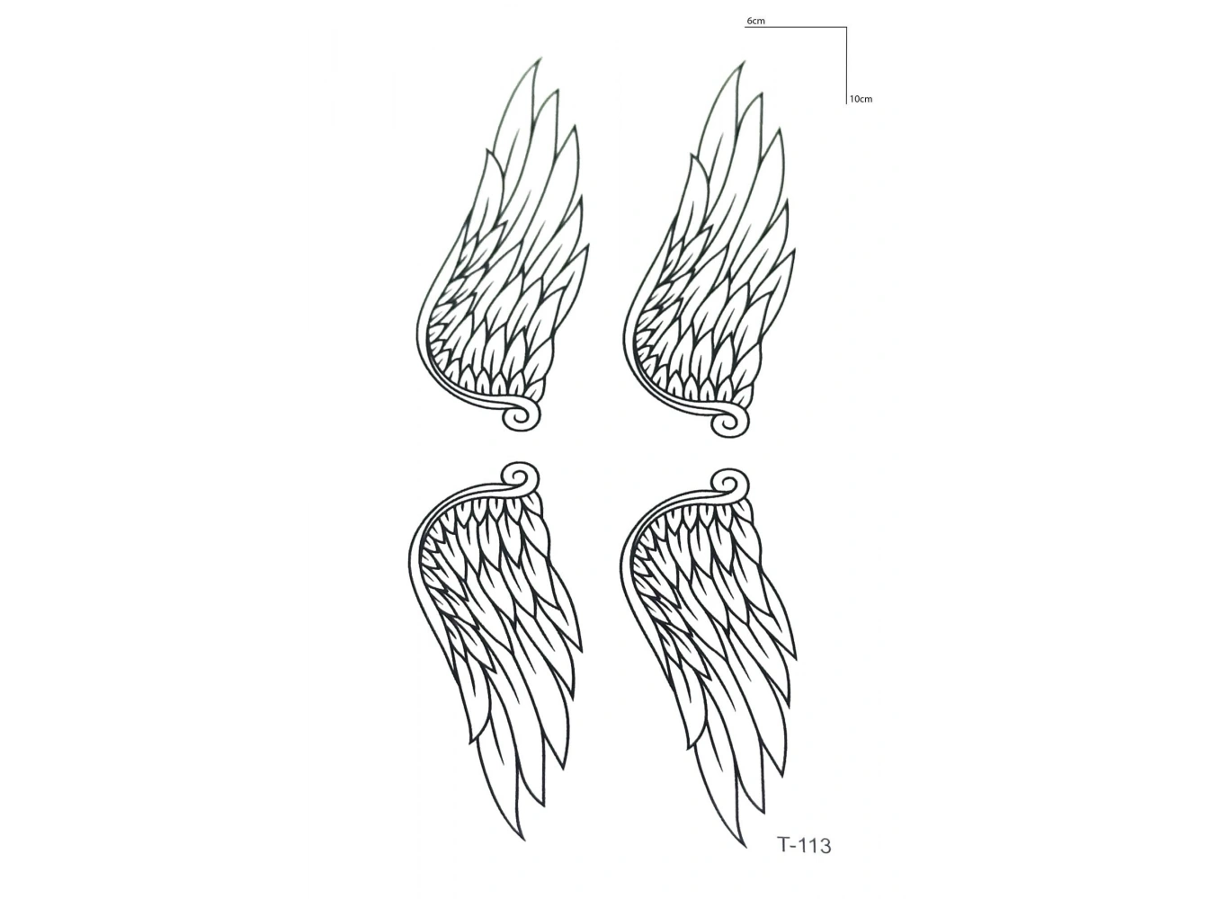 Melek Kanadı Mini Geçici Dövme Tattoo