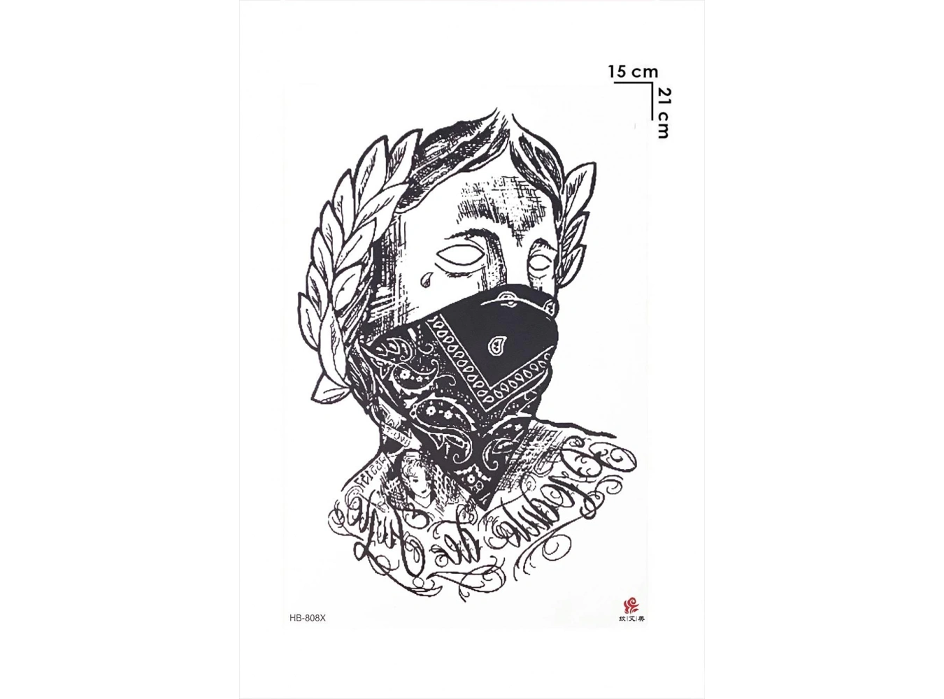 Mitoloji Heykel Geçici Dövme Tattoo