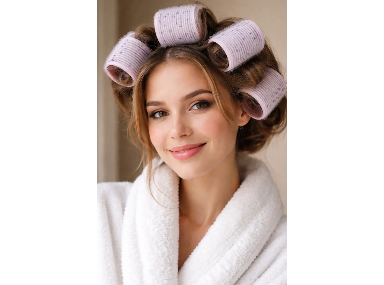 Mor Renk 4 Adet Bigudi Cırtlı/ Yapışkanlı Saç Bigudisi /Orta Boy