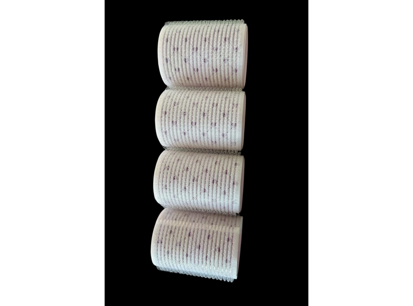 Mor Renk 4 Adet Bigudi Cırtlı/ Yapışkanlı Saç Bigudisi /Orta Boy