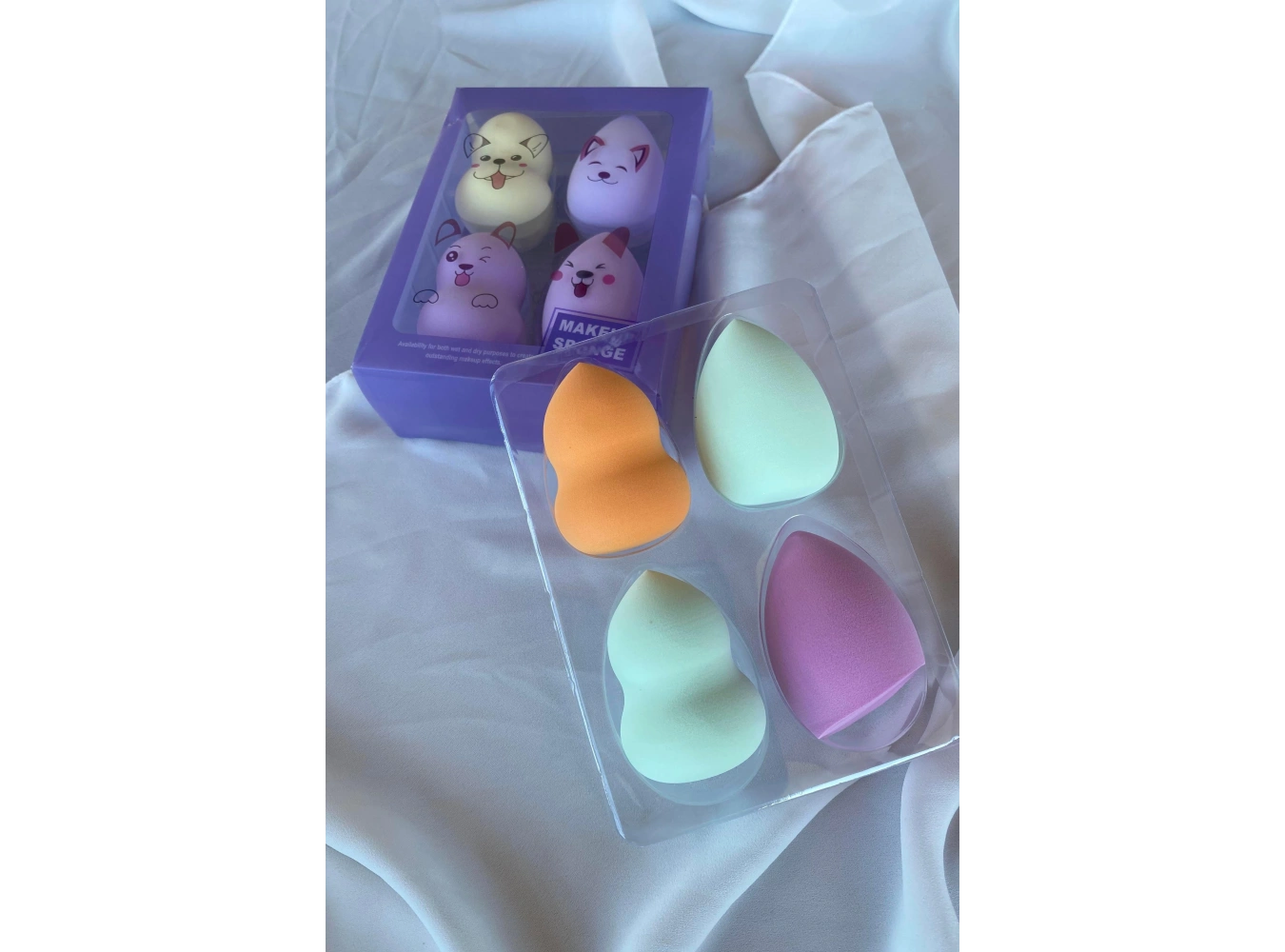 Mor Renk 4´lü Makyaj Süngeri