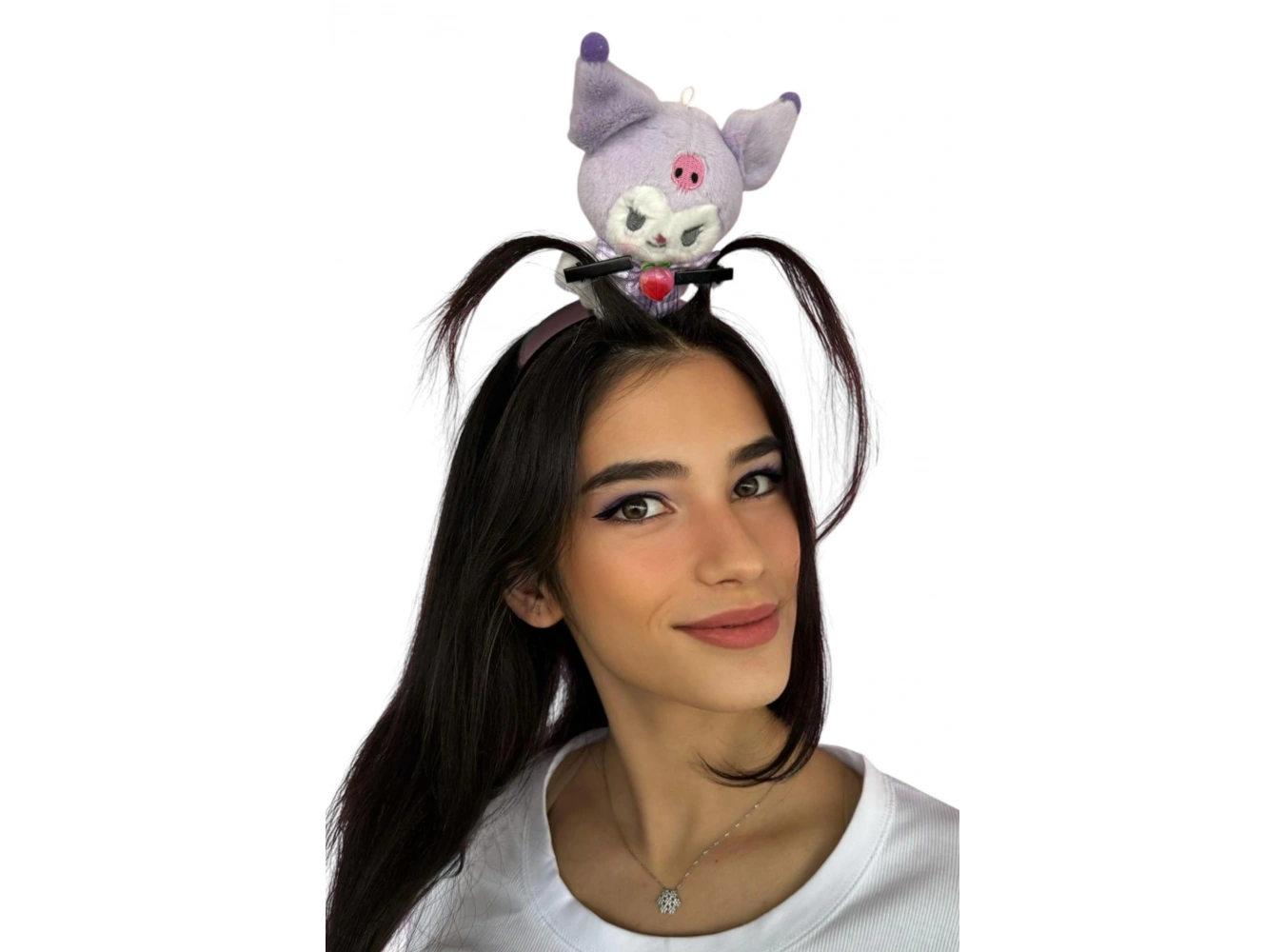 Mor Renk Anime Figürlü Perçem Tokası Detaylı Taç