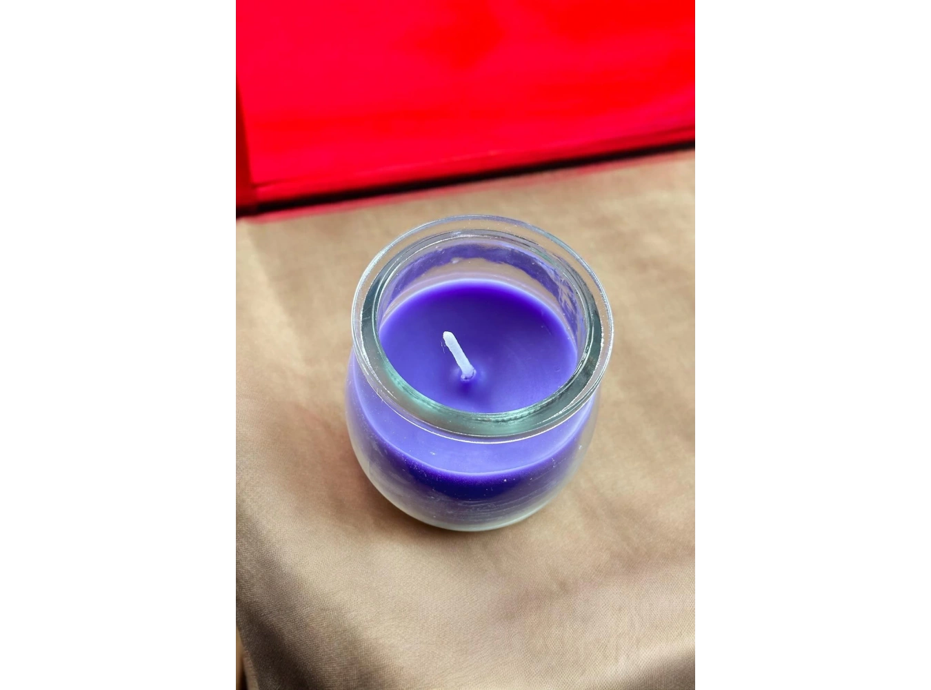 Mor Renk Bardakta Kokulu Dekoratif Mum