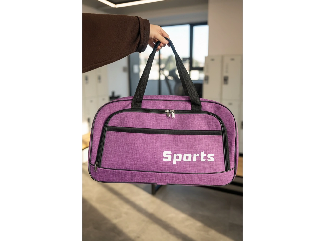 Mor Renk Büyük Boy El Çantası/ Seyahat Çantası