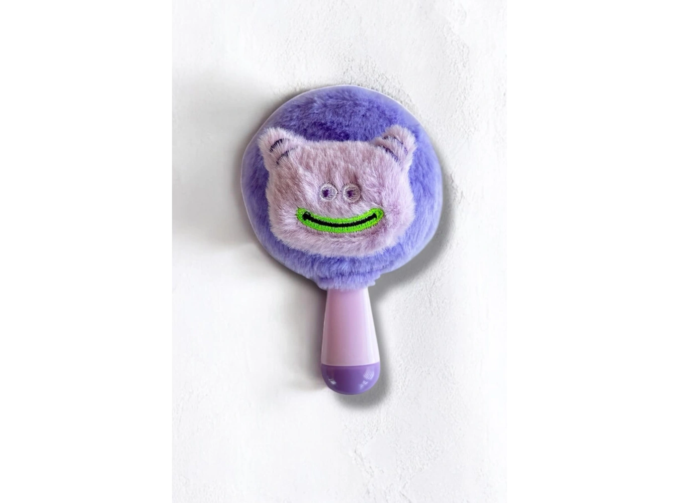 Mor Renk Canavar Figürlü Peluş El Aynası