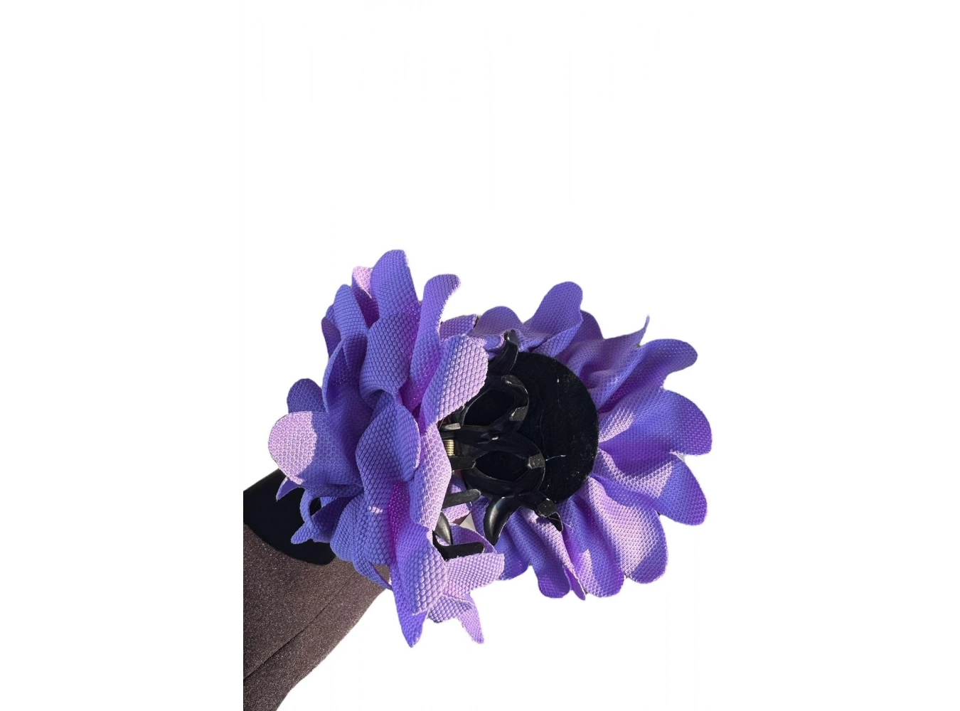 Mor Renk Çiçek Figürlü Mandal Toka