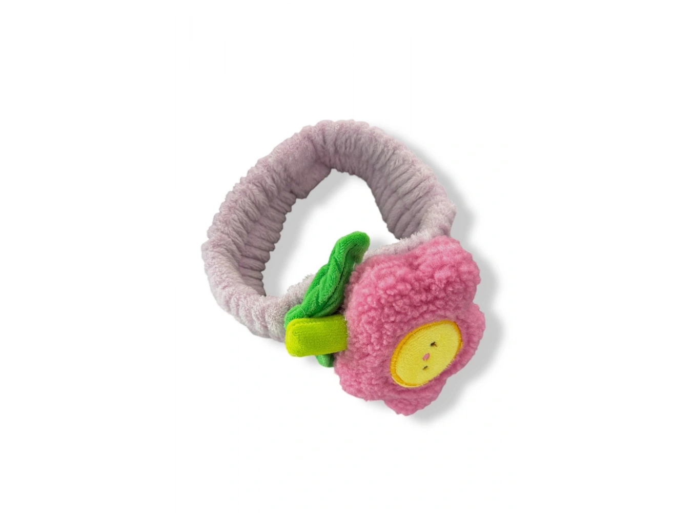 Mor Renk Çiçek Figürlü Peluş Saç Bandı