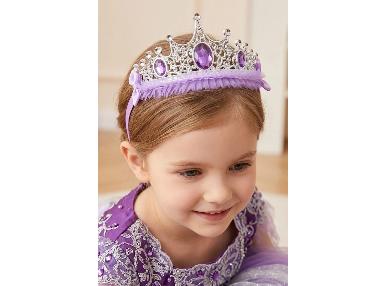 Mor Renk Çocuk Taç