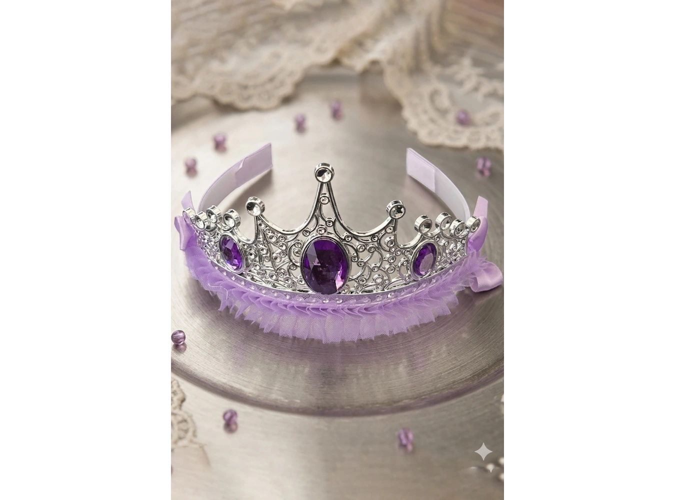 Mor Renk Çocuk Taç