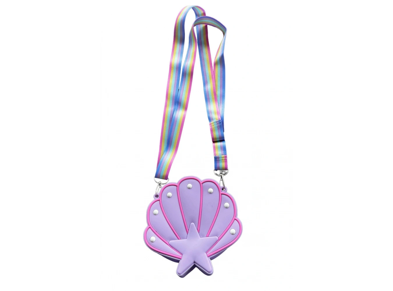 Mor Renk Deniz Kabuğu Figürlü Çocuk Çanta