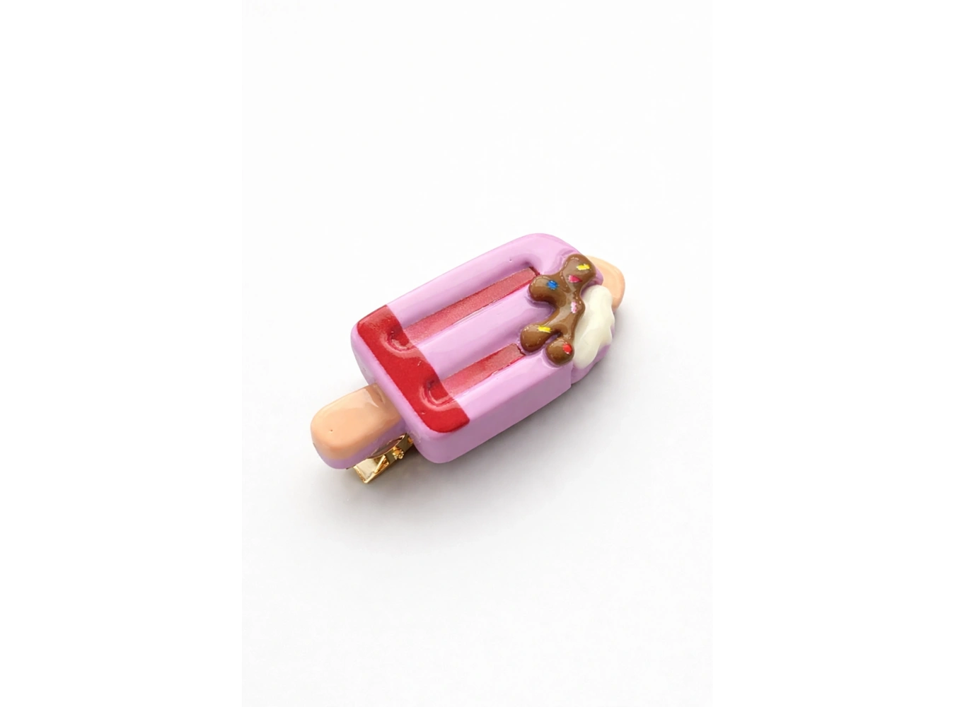 Mor Renk Dondurma Figürlü Yan Toka