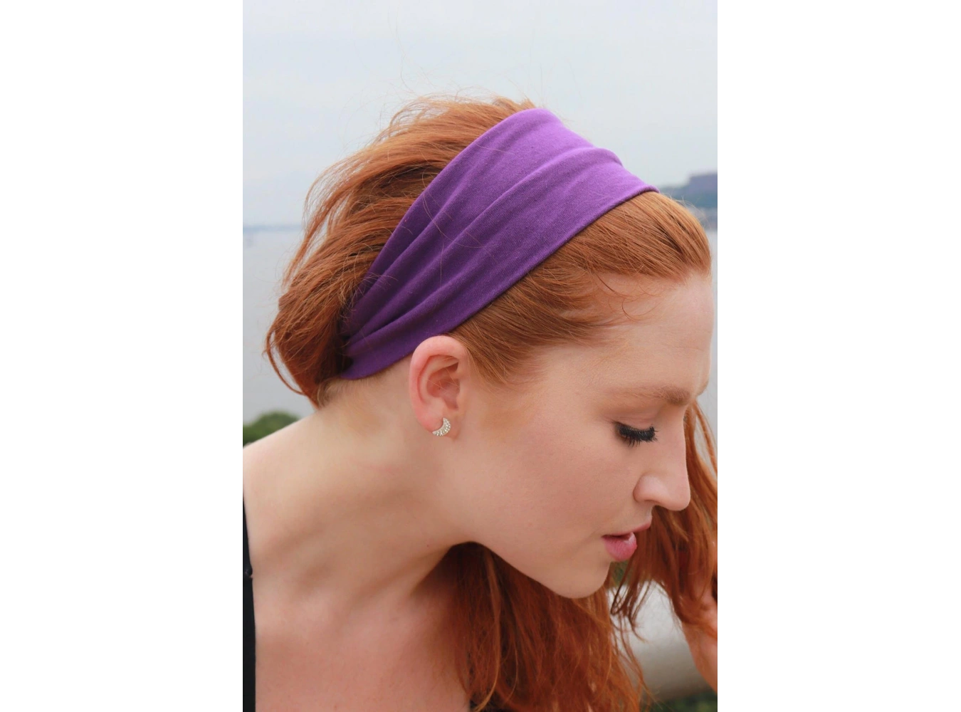 Mor Renk Geniş Saç Bandı