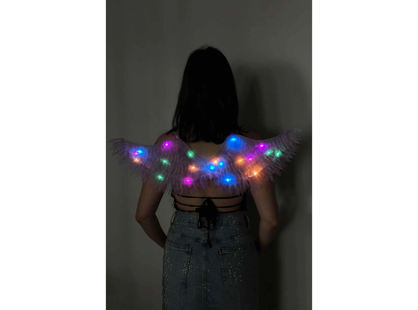 Mor Renk Işıklı Melek Kanadı