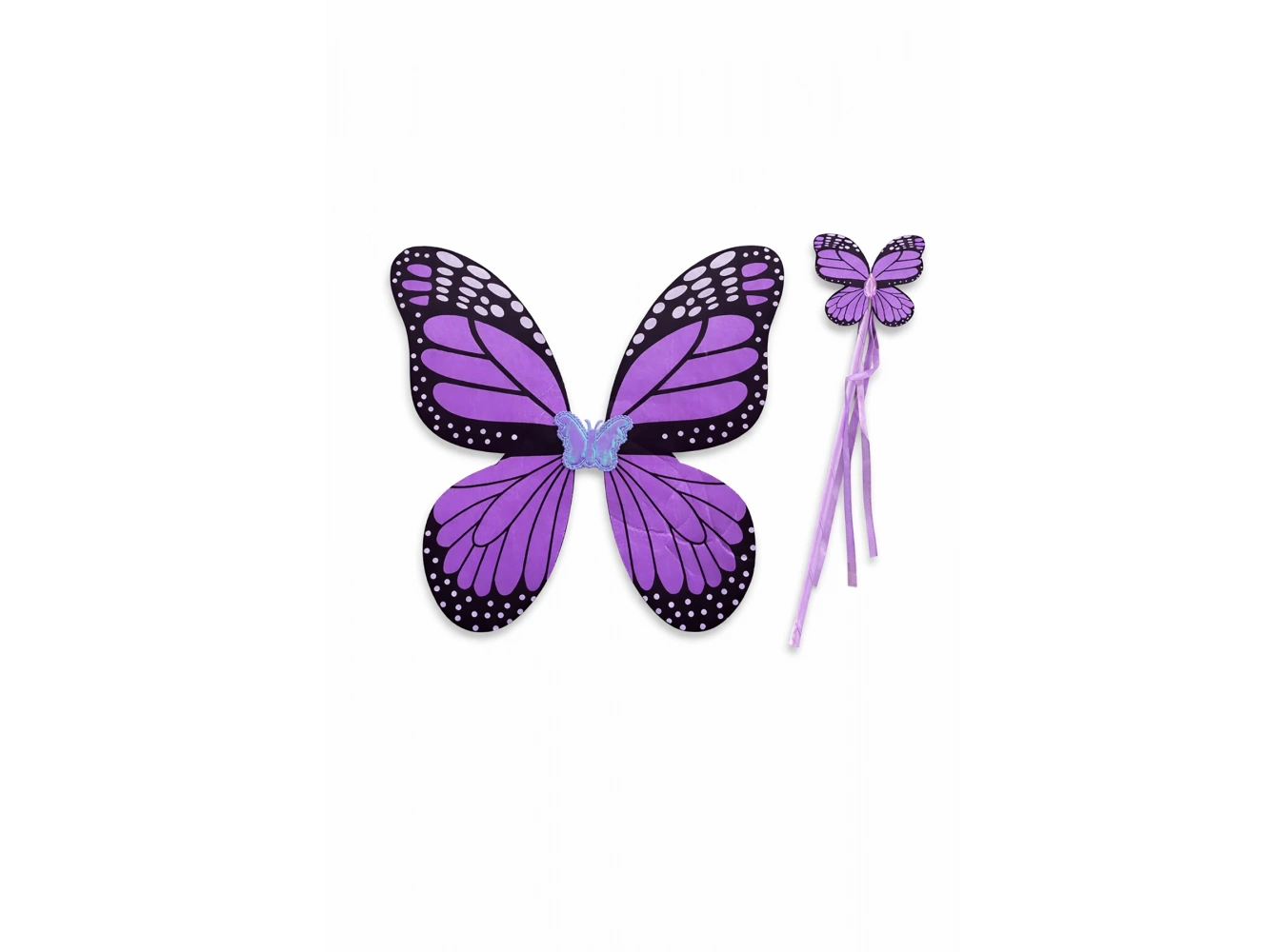 Mor Renk Kelebek Figürlü Kanat / Asa Set