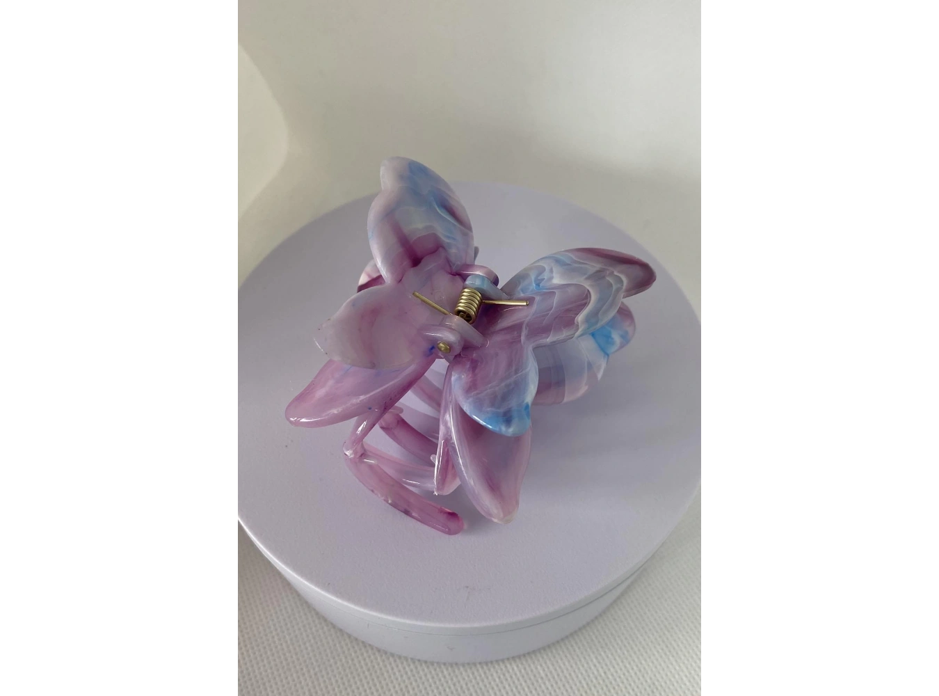 Mor Renk Kelebek Figürlü Mandal Toka