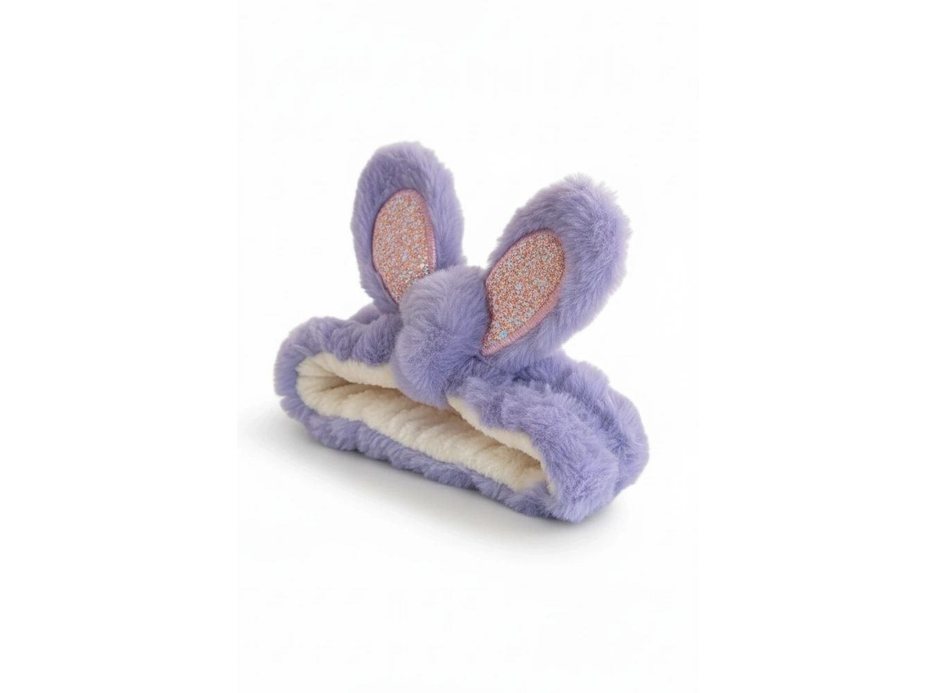 Mor Renk Kulak Detaylı Peluş Saç Bandı