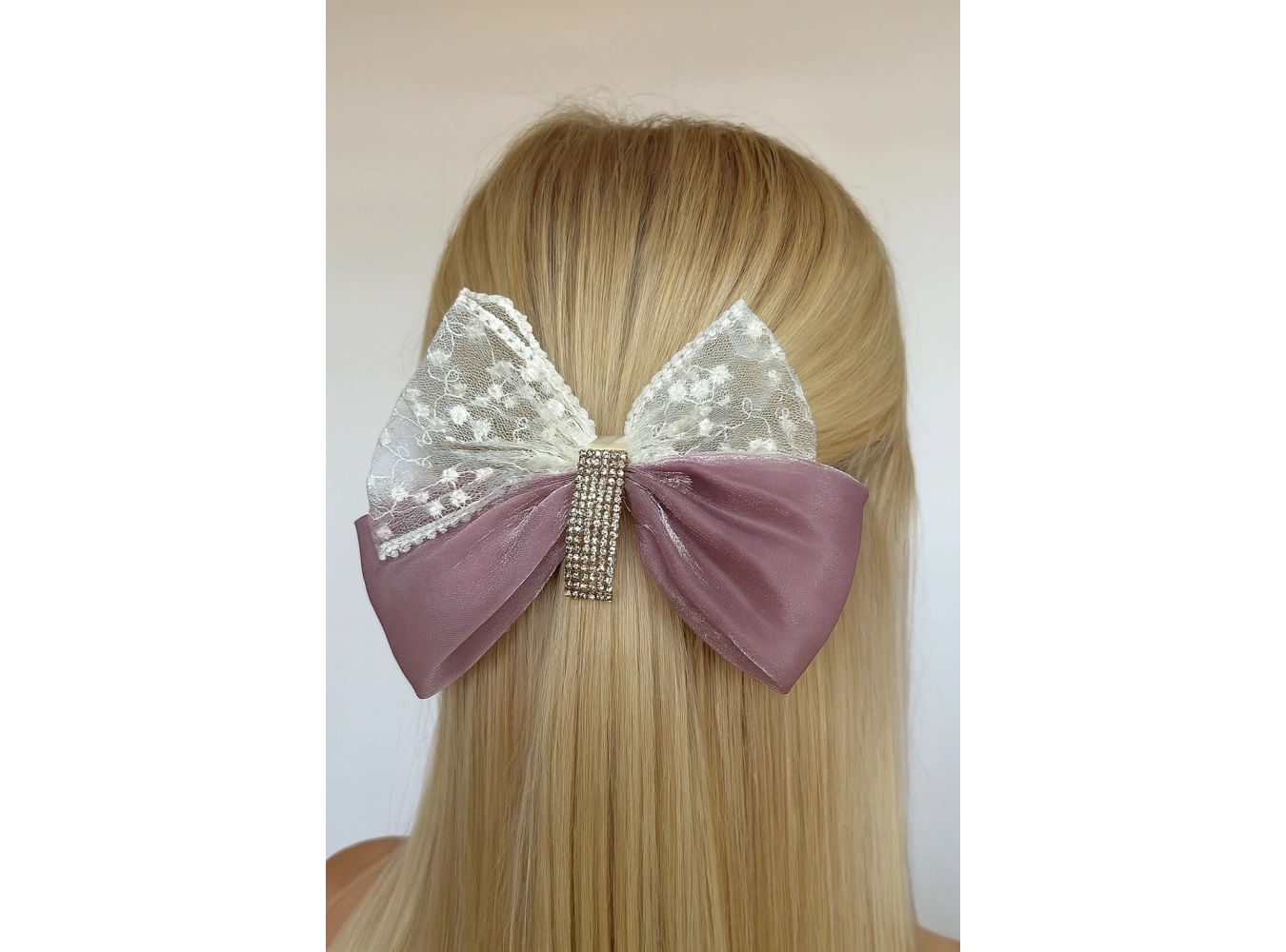 Mor Renk Kurdele Figürlü Taş Figürlü Otomat Toka