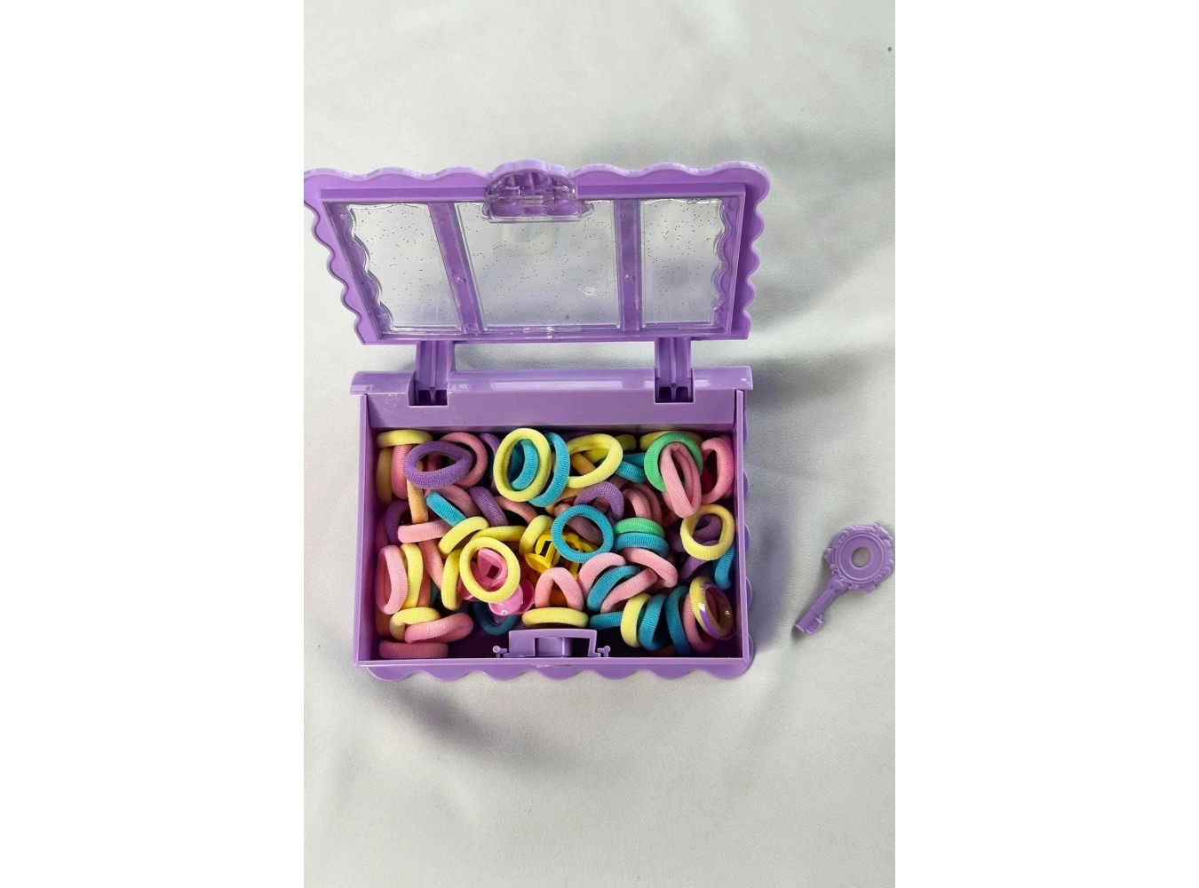 Mor Renk Kutulu Havlu Toka Set