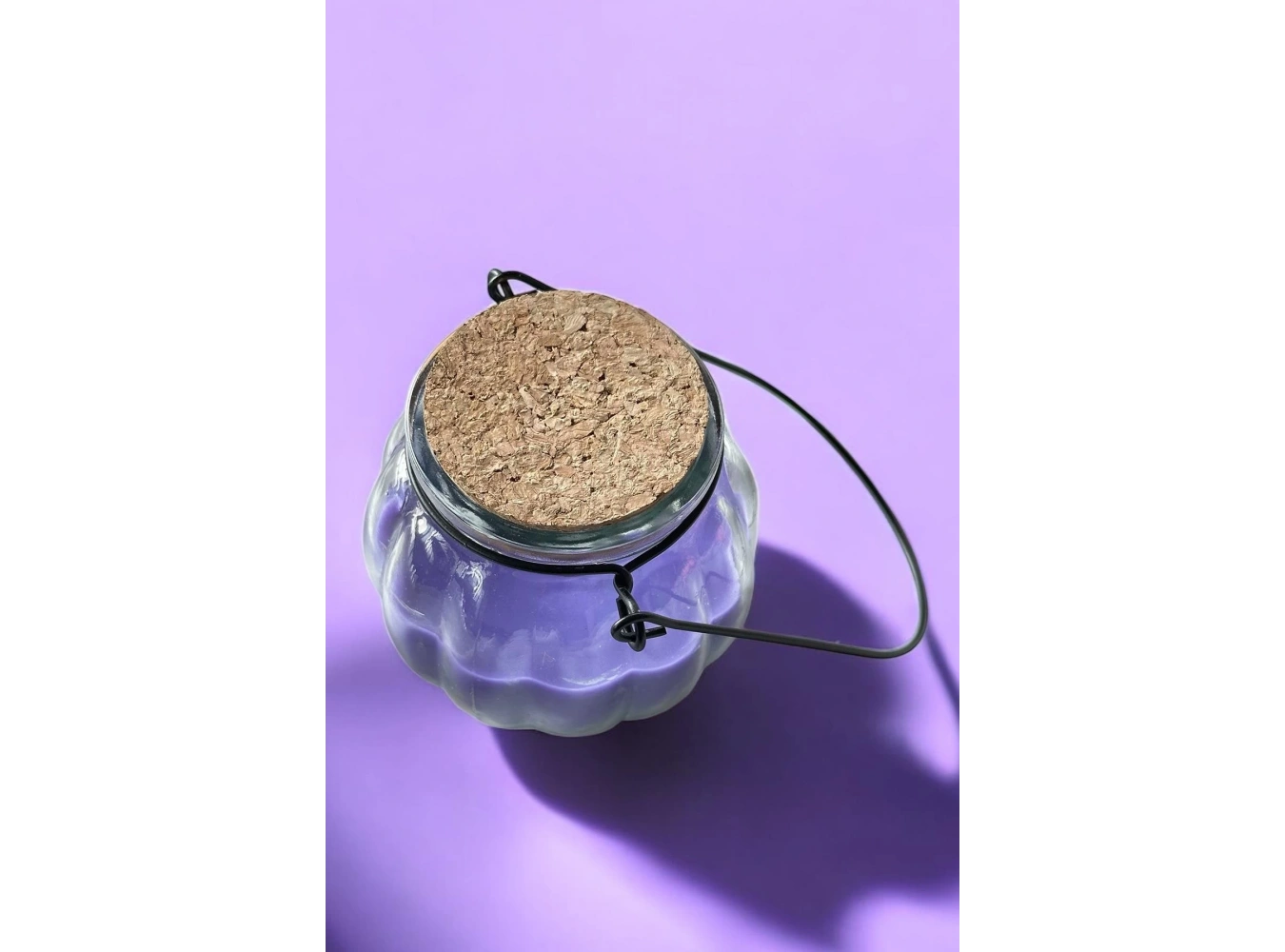 Mor Renk Lavanta Kokulu Mum