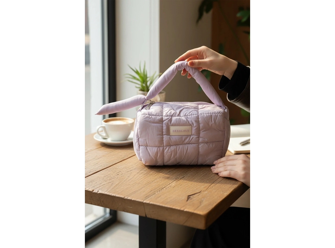 Mor Renk Makyaj Çantası