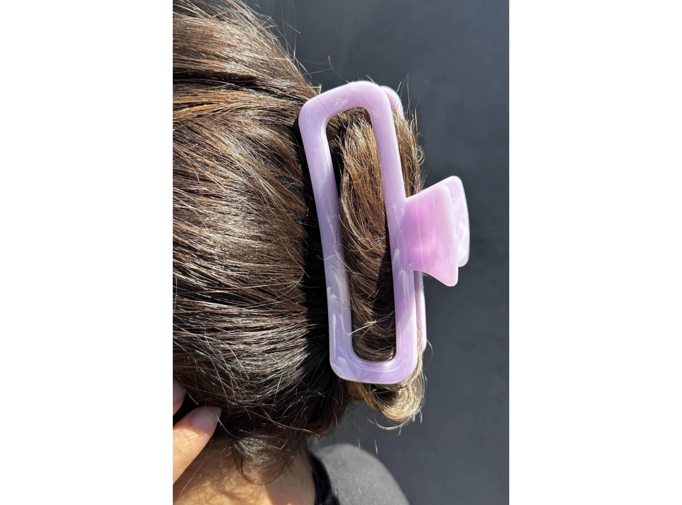 Mor Renk Mermer Desenli Kemik Mandal Toka