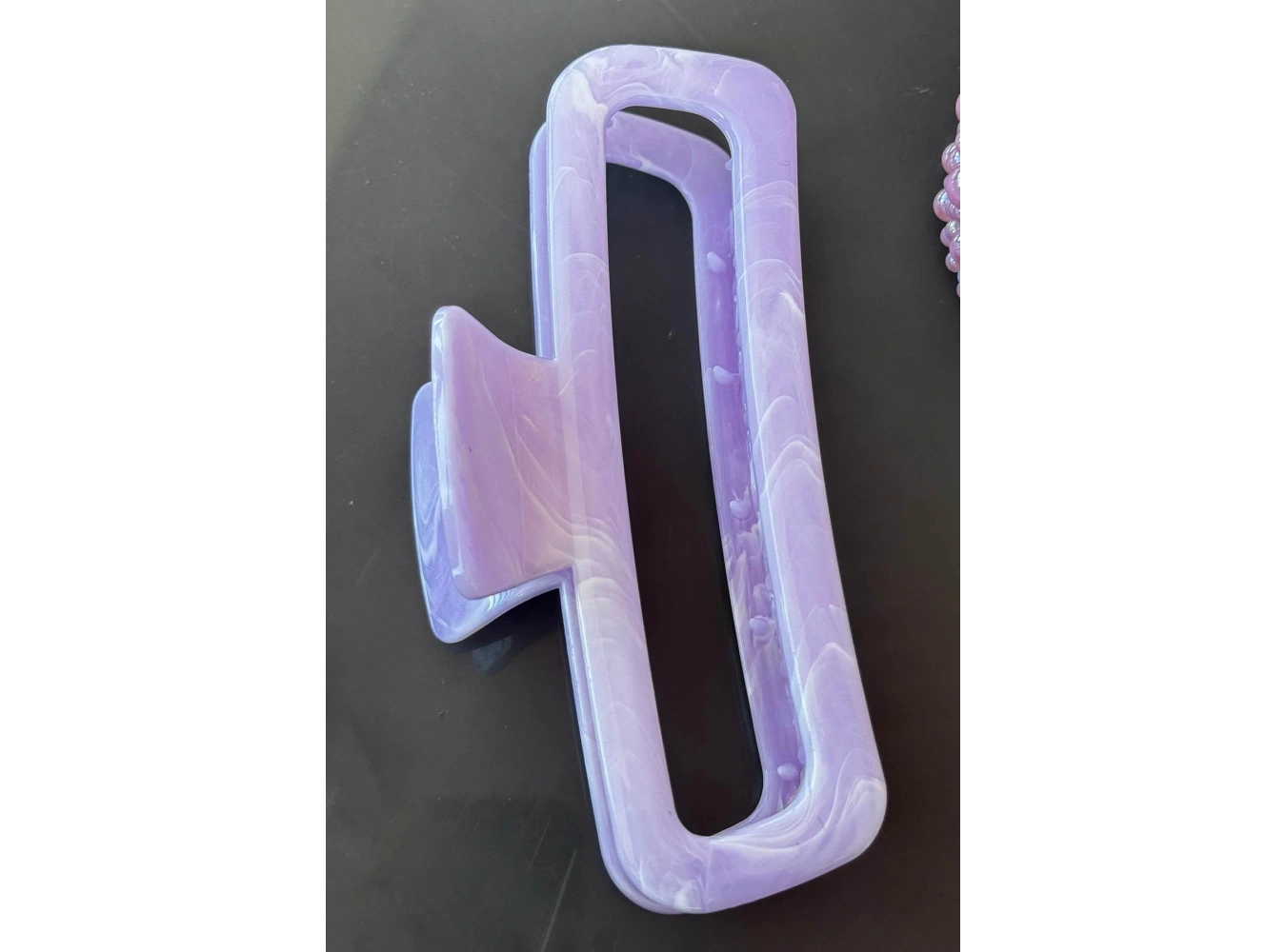 Mor Renk Mermer Desenli Kemik Mandal Toka