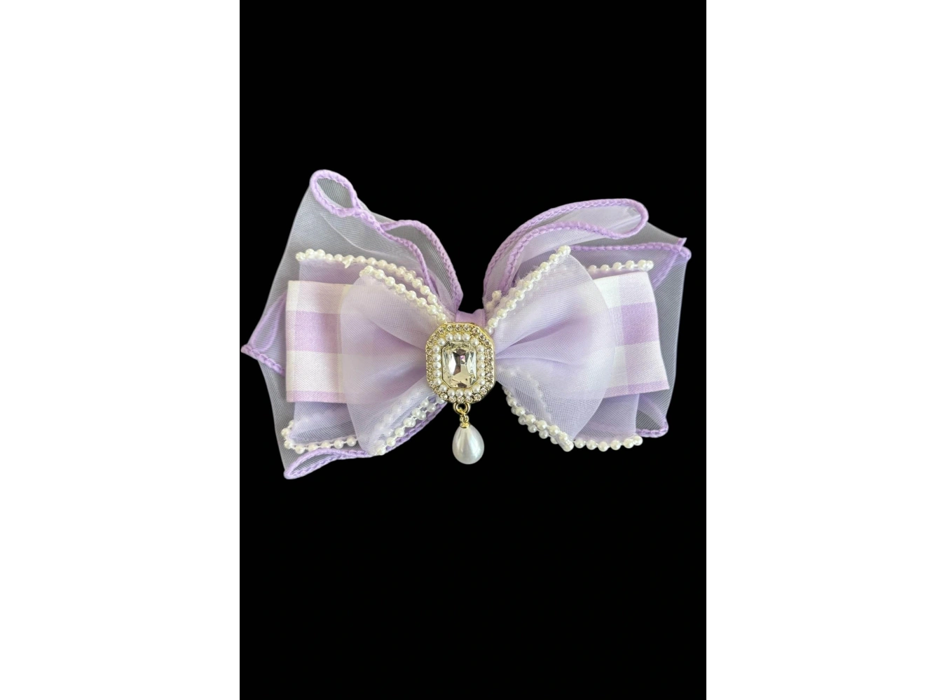 Mor Renk Taş Detaylı Kurdele Otomat Toka