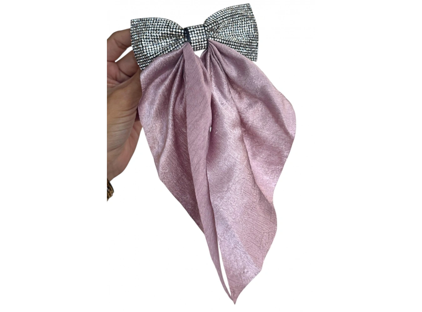 Mor Renk Taş Detaylı Kurdele Otomat Toka