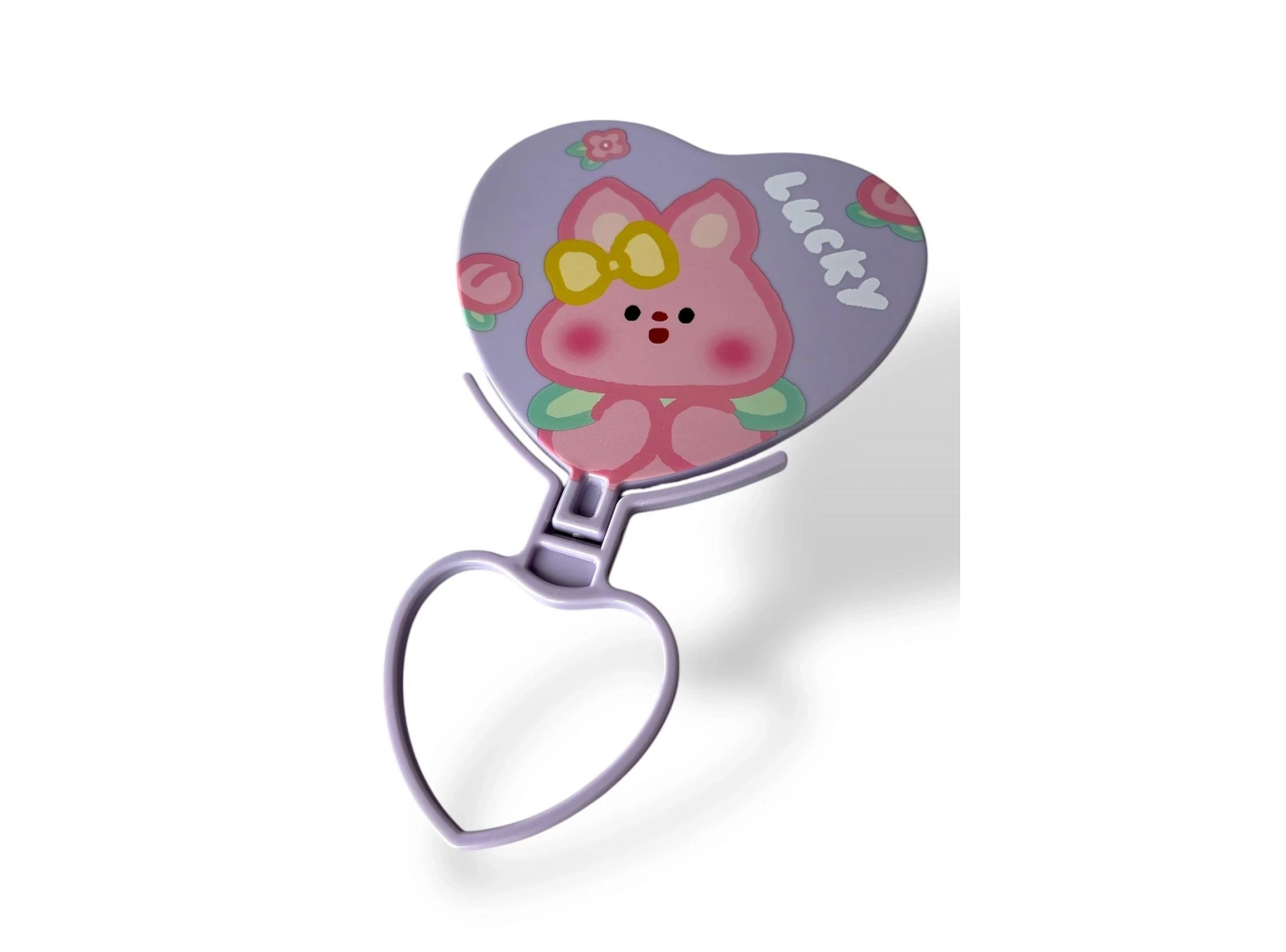 Mor Renk Tavşan Figürlü Masa Aynası