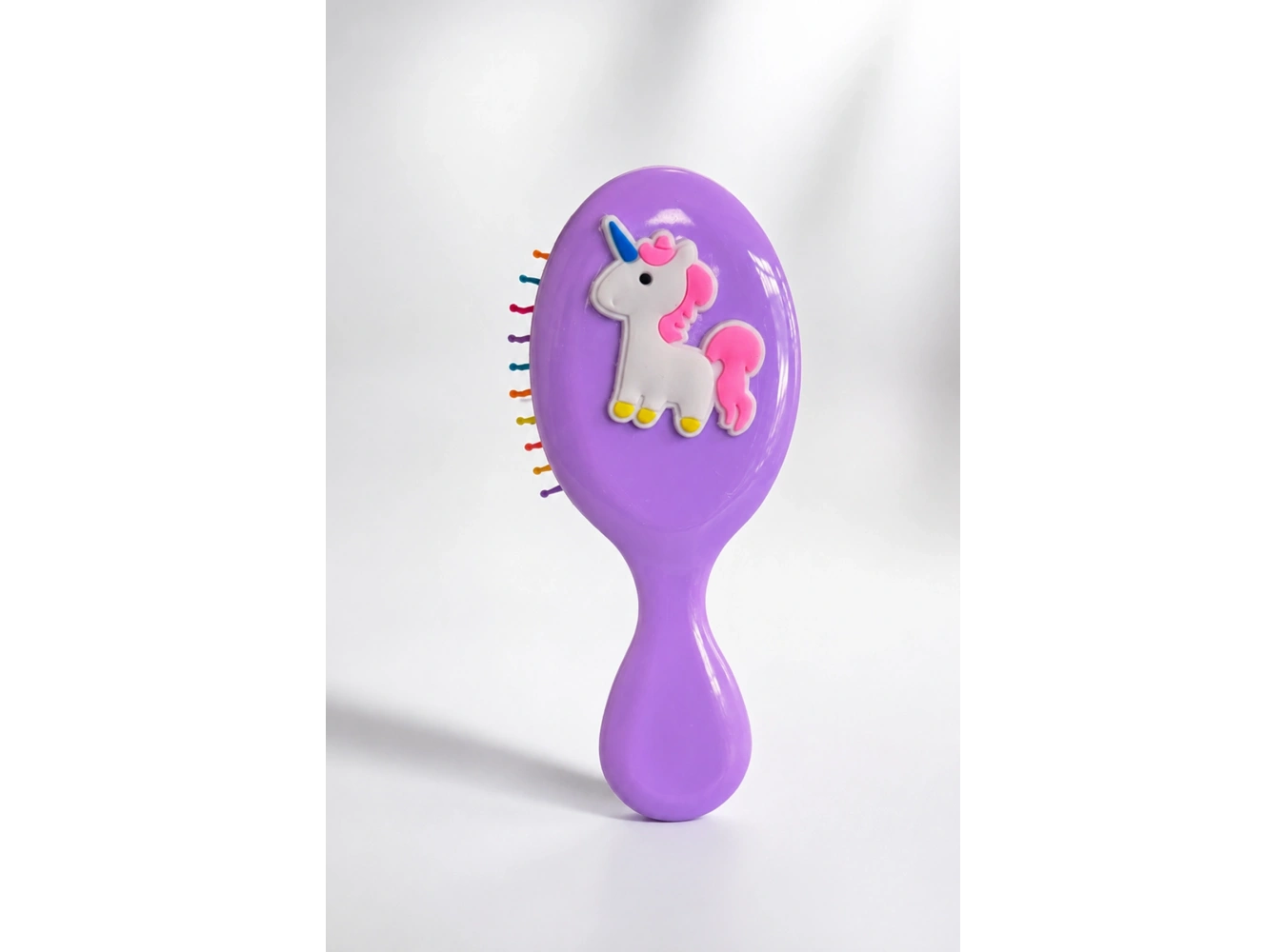 Mor Renk Unicorn Figürlü Çocuk Saç Tarama Fırçası/Tarak