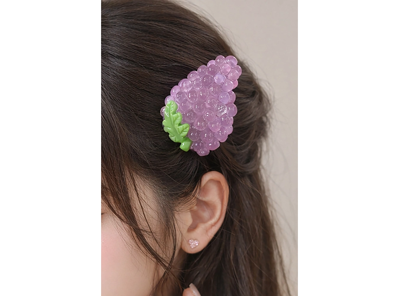 Mor Üzüm Figürlü Yan Toka