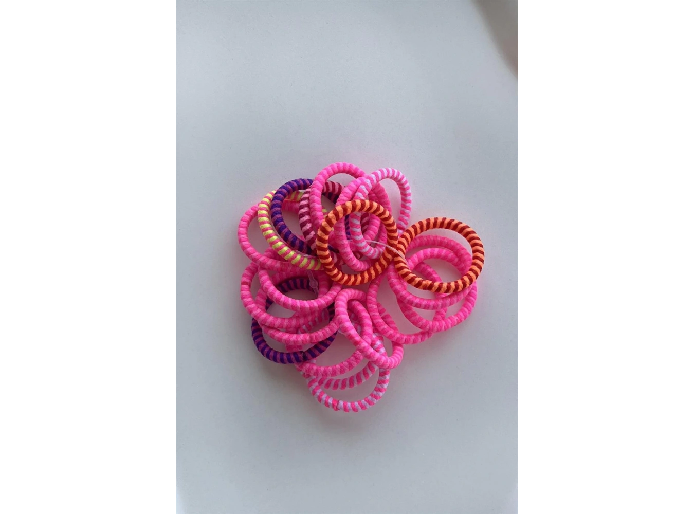 Neon Karışık Renk Lastik Toka Set (Küçük Boy)