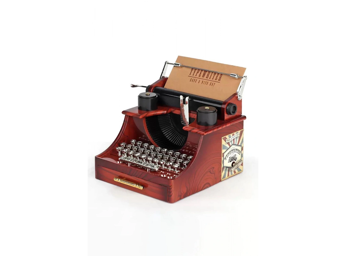 Nostaljik Tasarım Daktilo Hareketli Müzik Kutusu