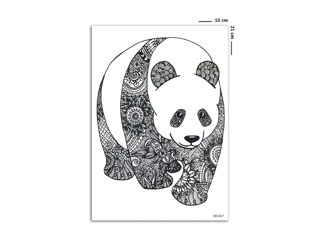 Panda Büyük Dövme Geçici Tattoo
