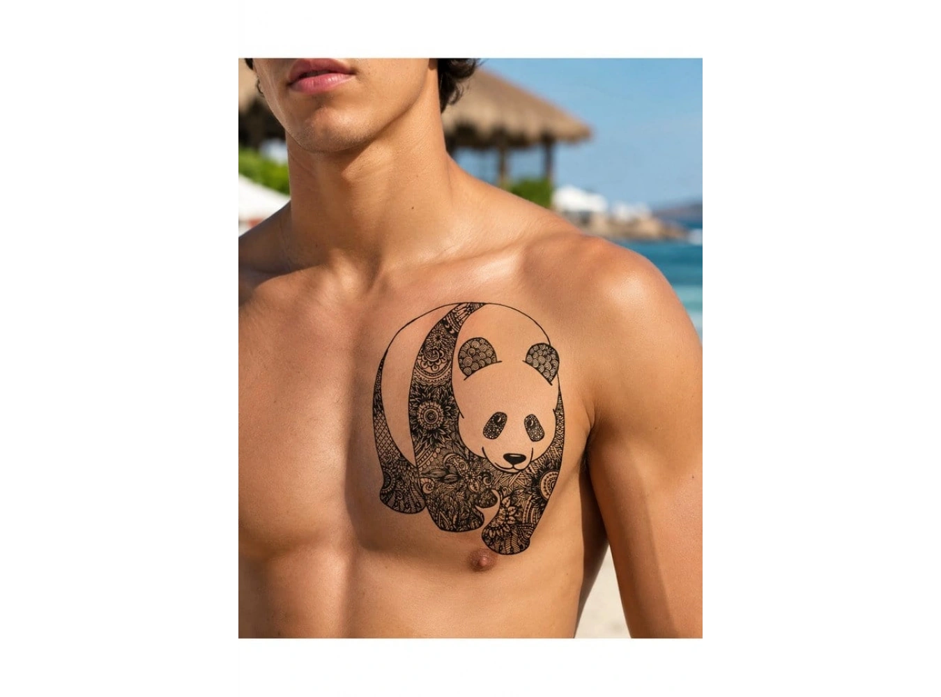 Panda Büyük Dövme Geçici Tattoo