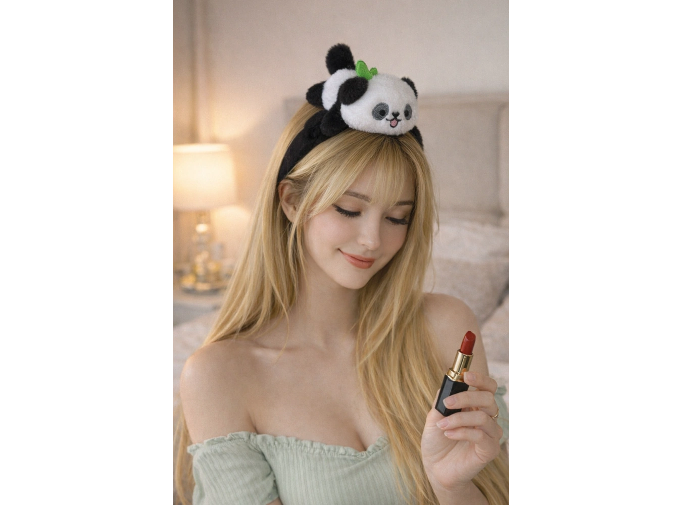 Panda Figürlü Peluş Taç