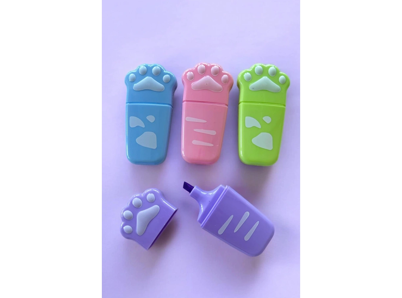 Pati Figürlü 4lü Fosforlu Kalem Set