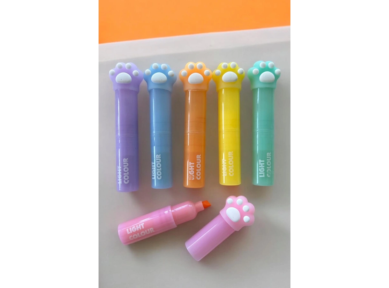 Pati Figürlü 6lı Fosforlu Kalem Set